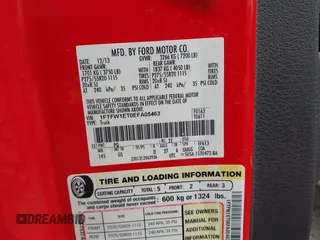2014 Ford F-150 XL with VIN 1FTFW1ET0EFA05463, listed as a IAAI auction lot 42037670 with 219,154 mi miles and . Bid and sale history available at DreamBid. Image 9.