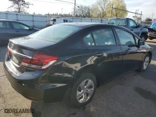 2013 Honda Civic Sdn LX with VIN 19XFB2F50DE053555, listed as a Copart auction lot 51796255 with 301,851 mi miles and Clean Title. Bid and sale history available at carsss.com. Image 3.