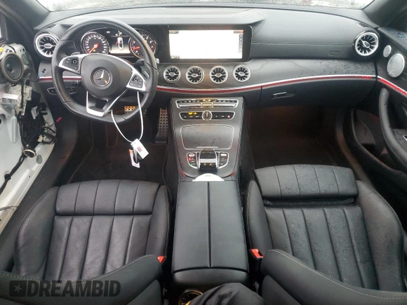 2018 Mercedes-Benz E-Class E 400 with VIN WDD1K6FB3JF041124, listed as a Copart auction lot 43188985 with 19,654 mi miles and Salvage Title. Bid and sale history available at carsss.com. Image 8.