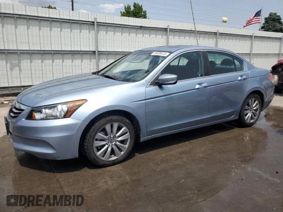 2011 Honda Accord EX z VIN 1HGCP2F76BA133580, wystawiony jako Copart lot #59005675 z przebiegiem 45 046 mil mil oraz Szkoda całkowita • Salvage title. Historia ofert i sprzedaży dostępna na DreamBid. Obrazek 1.
