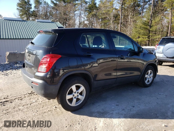 2016 Chevrolet Trax LS with VIN KL7CJNSB4GB655151, listed as a Copart auction lot 48184035 with 75,067 mi miles and Salvage Title. Bid and sale history available at carsss.com. Image 3.