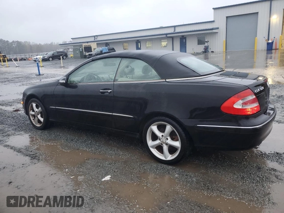 2005 Mercedes-Benz CLK 320 with VIN WDBTK65J45F163068, listed as a Copart auction lot 80298274 with 130,785 mi miles and Salvage Title. Bid and sale history available at DreamBid. Image 2.