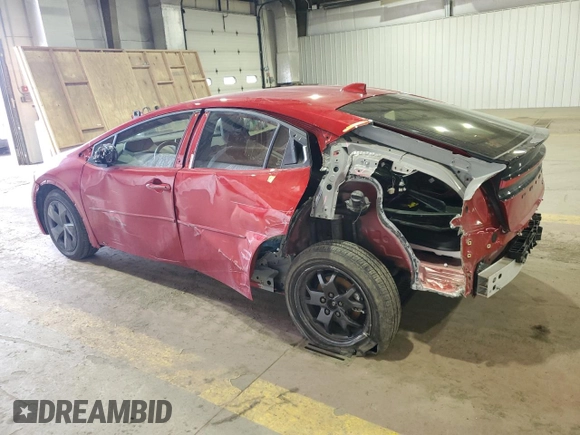 2024 Toyota Prius LE with VIN JTDADABU6R3012325, listed as a Copart auction lot 48787865 with 18,797 mi miles and Salvage Title. Bid and sale history available at carsss.com. Image 2.