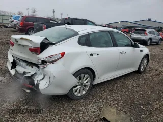 2016 Kia Optima LX with VIN 5XXGT4L3XGG009395, listed as a Copart auction lot 52696615 with 115,780 mi miles and Salvage title. Bid and sale history available at DreamBid. Image 3.