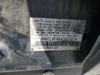 2004 Acura TSX w/Navigation with VIN JH4CL95984C027014, listed as a Copart auction lot 61915155 with 215,007 mi miles and Salvage title. Bid and sale history available at DreamBid. Image 12.