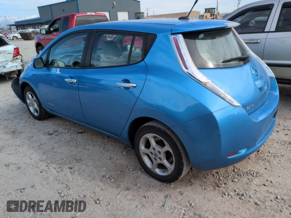 2013 Nissan LEAF SL with VIN 1N4AZ0CP4DC423984, listed as a Copart auction lot 52633125 with 61,229 mi miles and Salvage Title. Bid and sale history available at DreamBid. Image 2.