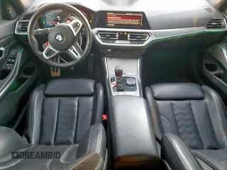 2021 BMW M3 Competition with VIN WBS33AY02MFK74990, listed as a Copart auction lot 49856635 with 57,181 mi miles and Salvage Title. Bid and sale history available at carsss.com. Image 8.