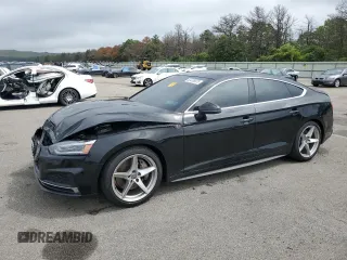 2018 Audi A5 Sportback Premium with VIN WAUDNCF58JA007827, listed as a Copart auction lot 63436925 with 84,580 mi miles and Salvage title. Bid and sale history available at DreamBid. Image 1.