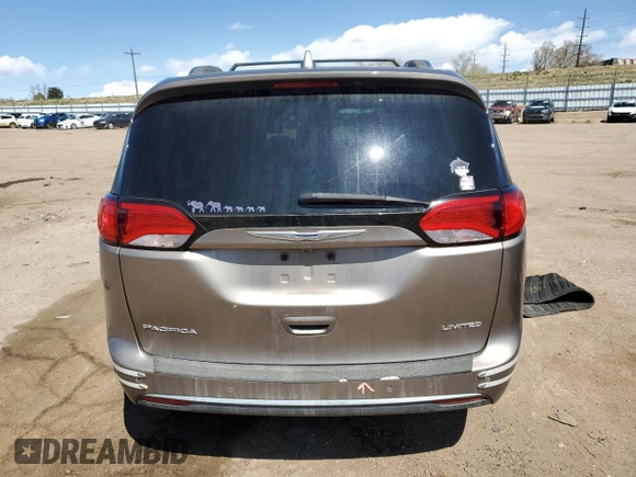2017 Chrysler Pacifica Limited with VIN 2C4RC1GG2HR727536, listed as a Copart auction lot 51198855 with 108,494 mi miles and Salvage Title. Bid and sale history available at DreamBid. Image 6.