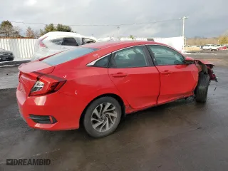 2016 Honda Civic Sedan EX with VIN 2HGFC2F7XGH551464, listed as a Copart auction lot 41768795 with 66,736 mi miles and Salvage Title. Bid and sale history available at carsss.com. Image 3.