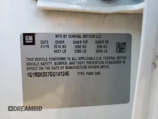 2016 Chevrolet Volt Premier with VIN 1G1RD6S57GU141246, listed as a Copart auction lot 36930393 with 77,083 mi miles. Bid and sale history available at carsss.com. Image 12.