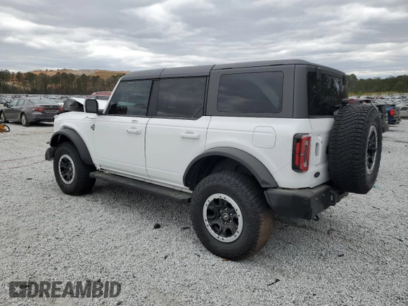 2023 Ford Bronco with VIN 1FMEE5DPXPLB37267, listed as a Copart auction lot 49710375 with 44,950 mi miles and Salvage Title. Bid and sale history available at DreamBid. Image 2.