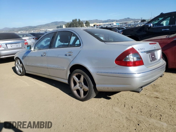 2009 Mercedes-Benz E-Class Sport 5.5L with VIN WDBUF72X19B360607, listed as a Copart auction lot 88750185 with 0 mi miles and Salvage Title. Bid and sale history available at carsss.com. Image 2.