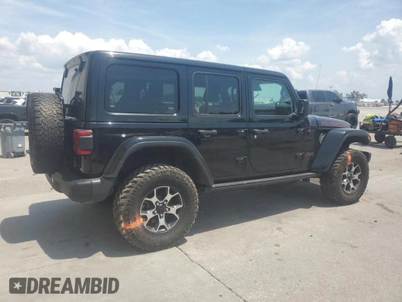 2022 Jeep Wrangler Unlimited Rubicon with VIN 1C4HJXFG1NW193437, listed as a Copart auction lot 57137365 with 56,732 mi miles and Salvage title. Bid and sale history available at DreamBid. Image 3.