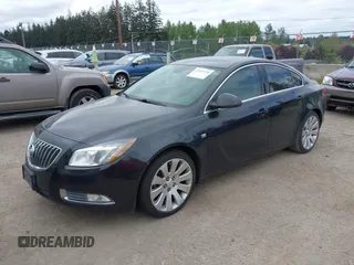 2011 Buick Regal CXL Turbo TO7 with VIN W04G15GV0B1047045, listed as a IAAI auction lot 42131134 with 120,951 mi miles. Bid and sale history available at carsss.com. Image 2.