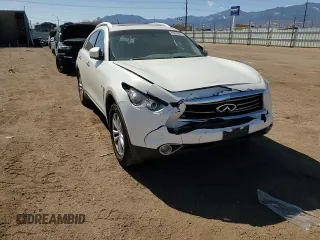 2014 Infiniti QX70 with VIN JN8CS1MW3EM412803, listed as a Copart auction lot 47872215 with 100,717 mi miles and Salvage Title. Bid and sale history available at carsss.com. Image 12.