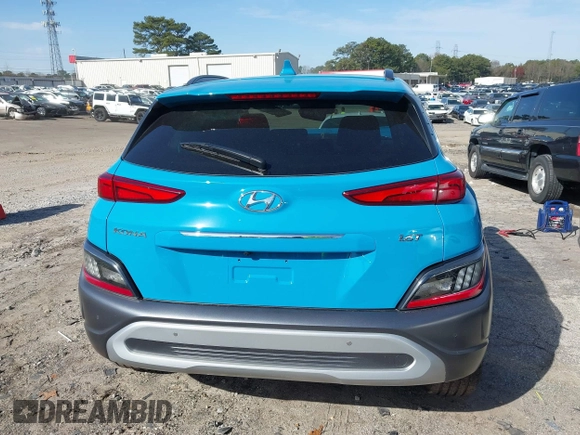 2023 Hyundai Kona Limited with VIN KM8K53A3XPU954113, listed as a IAAI auction lot 41744345 with 23,195 mi miles. Bid and sale history available at carsss.com. Image 15.