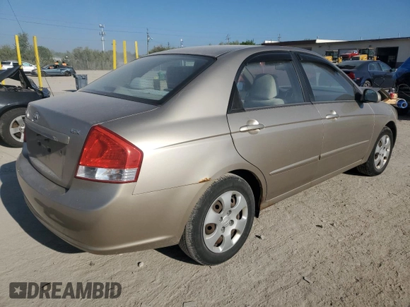 2009 Kia Spectra LX z VIN KNAFE222995618257, wystawiony jako Copart lot #56179025 z przebiegiem 270 087 mil mil oraz Szkoda całkowita • Salvage title. Historia ofert i sprzedaży dostępna na DreamBid. Obrazek 3.