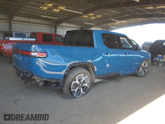 2022 Rivian R1T Adventure Package with VIN 7FCTGAAA8NN014044, listed as a Copart auction lot 49919865 with 0 mi miles and Salvage Title. Bid and sale history available at carsss.com. Image 3.