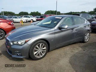2017 Infiniti Q50 Premium with VIN JN1EV7AR1HM838123, listed as a Copart auction lot 61172325 with 115,628 mi miles and Salvage title. Bid and sale history available at DreamBid. Image 1.