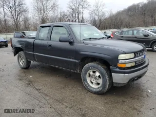 2002 Chevrolet Silverado 1500 LS with VIN 2GCEK19V021371008, listed as a Copart auction lot 46920055 with 153,594 mi miles and Salvage Title. Bid and sale history available at carsss.com. Image 4.