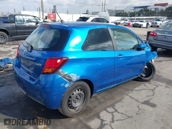 2015 Toyota Yaris L with VIN VNKJTUD3XFA020368, listed as a IAAI auction lot 41555073 with 122,552 mi miles and . Bid and sale history available at carsss.com. Image 4.