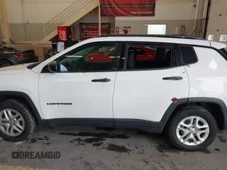 2018 Jeep Compass Sport with VIN 3C4NJCAB6JT124198, listed as a IAAI auction lot 41192196 with 104,557 mi miles. Bid and sale history available at carsss.com. Image 14.