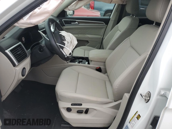 2021 Volkswagen Atlas SEL with VIN 1V2BR2CA2MC595550, listed as a Copart auction lot 45566115 with 57,244 mi miles and Salvage title. Bid and sale history available at DreamBid. Image 7.
