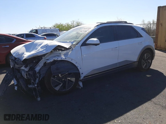 2025 Hyundai Ioniq 5 z VIN 7YAKR4DA8SY002231, wystawiony jako Copart lot #55471705 z przebiegiem 2 047 mil mil oraz Szkoda całkowita • Salvage title. Historia ofert i sprzedaży dostępna na DreamBid. Obrazek 1.