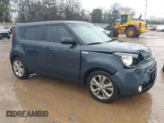 2016 Kia Soul + with VIN KNDJP3A59G7377200, listed as a IAAI auction lot 41449357 with 160,640 mi miles. Bid and sale history available at carsss.com. Image 1.