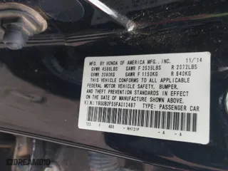2015 Acura TLX V6 Tech with VIN 19UUB2F55FA010487, listed as a IAAI auction lot 41524969 with 157,888 mi miles. Bid and sale history available at carsss.com. Image 9.