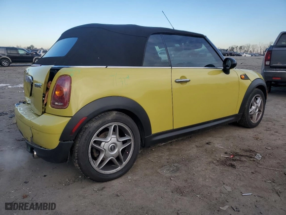 2009 MINI Cooper Convertible with VIN WMWMR33549TU95327, listed as a Copart auction lot 88493115 with 76,714 mi miles and Salvage Title. Bid and sale history available at carsss.com. Image 3.