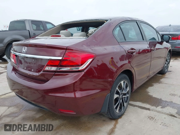2015 Honda Civic EX with VIN 2HGFB2F8XFH562376, listed as a IAAI auction lot 41947465 with 73,040 mi miles and . Bid and sale history available at carsss.com. Image 4.