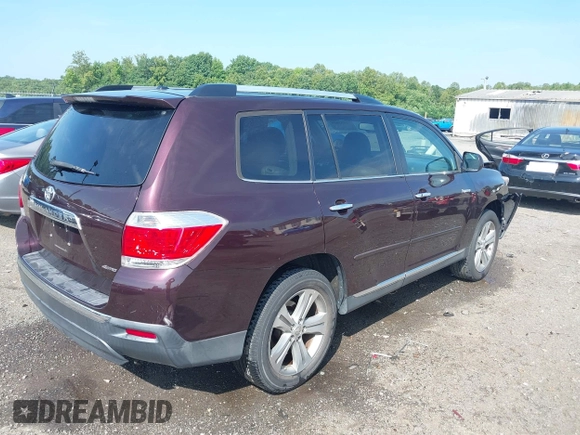 2012 Toyota Highlander Limited with VIN 5TDDK3EHXCS109370, listed as a IAAI auction lot 42603995 with 170,264 mi miles and . Bid and sale history available at DreamBid. Image 4.
