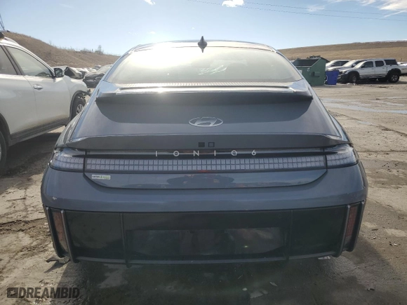2023 Hyundai IONIQ 6 SEL with VIN KMHM34AC0PA023433, listed as a Copart auction lot 43727925 with 50,477 mi miles and Salvage Title. Bid and sale history available at carsss.com. Image 6.