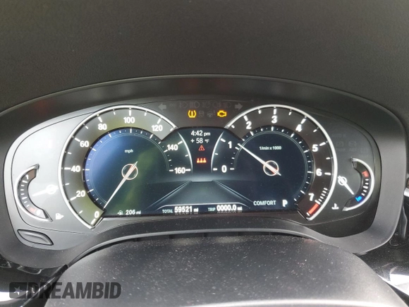 2018 BMW 5 Series 530i with VIN WBAJA5C51JWA38499, listed as a Copart auction lot 49150205 with 59,521 mi miles and Salvage Title. Bid and sale history available at DreamBid. Image 9.