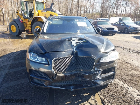 2018 Jaguar F-PACE 30t Premium with VIN SADCJ2GX3JA202274, listed as a IAAI auction lot 40171256 with 1 mi miles. Bid and sale history available at carsss.com. Image 12.