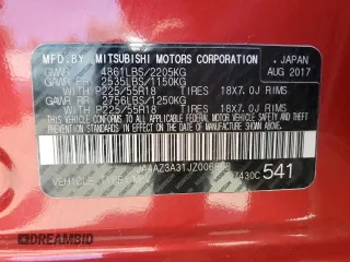 2018 Mitsubishi Outlander ES with VIN JA4AZ3A31JZ006868, listed as a Copart auction lot 58361775 with 81,393 mi miles and Salvage title. Bid and sale history available at DreamBid. Image 13.