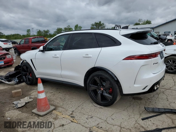 2023 Jaguar F-Pace SVR with VIN SADCZ2EE6PA712007, listed as a Copart auction lot 54000874 with 307 mi miles and Salvage Title. Bid and sale history available at DreamBid. Image 2.