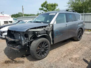 2017 Nissan Armada SV z VIN JN8AY2NC4H9510326, wystawiony jako Copart lot #59710785 z przebiegiem 123 325 mil mil oraz Szkoda całkowita • Salvage title. Historia ofert i sprzedaży dostępna na DreamBid. Obrazek 1.