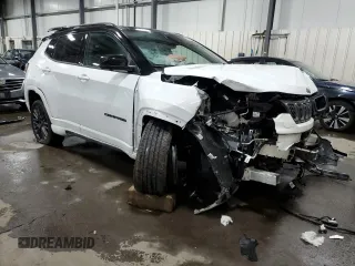 2023 Jeep Compass (RED) Edition with VIN 3C4NJDCN2PT515824, listed as a Copart auction lot 46802745 with 13,665 mi miles and Salvage Title. Bid and sale history available at carsss.com. Image 4.
