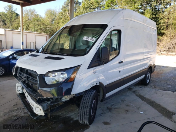 2019 Ford Transit Van with VIN 1FTYR2XM3KKA68295, listed as a Copart auction lot 73612164 with 96,255 mi miles and Salvage Title. Bid and sale history available at carsss.com. Image 1.