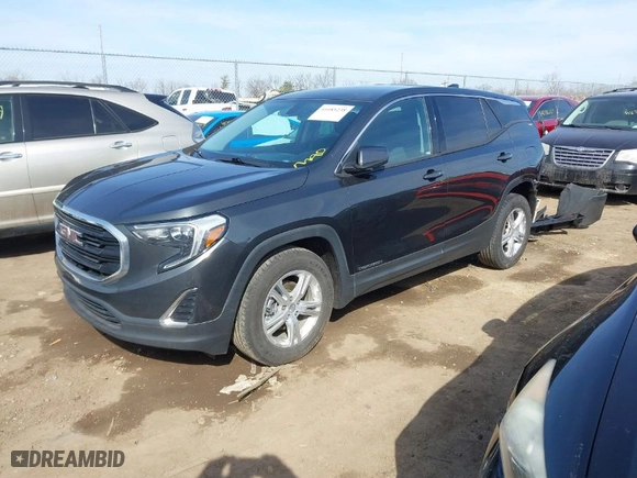2018 GMC Terrain SLE with VIN 3GKALMEV8JL353022, listed as a IAAI auction lot 41685238 with 106,791 mi miles. Bid and sale history available at carsss.com. Image 2.