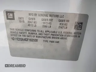 2016 Chevrolet Malibu Limited LT with VIN 1G11C5SA4GF162938, listed as a IAAI auction lot 42004724 with 207,160 mi miles. Bid and sale history available at carsss.com. Image 9.