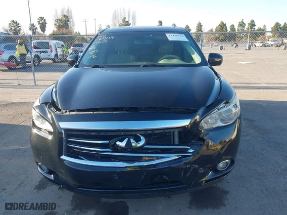 2013 Infiniti JX35 with VIN 5N1AL0MN5DC320075, listed as a IAAI auction lot 41439718 with 129798 miles. Bid and sale history available at carsss.com. Image 11.