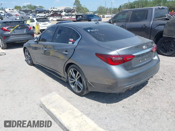 2021 Infiniti Q50 Pure with VIN JN1EV7AP2MM702687, listed as a IAAI auction lot 42132279 with Not provided miles and . Bid and sale history available at DreamBid. Image 3.