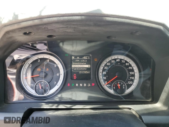 2015 Ram 1500 Express with VIN 1C6RR6KT3FS583904, listed as a Copart auction lot 53641235 with 191,095 mi miles and Salvage title. Bid and sale history available at DreamBid. Image 9.