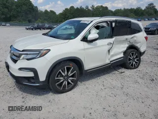 2019 Honda Pilot Touring 8-Passenger with VIN 5FNYF6H96KB067035, listed as a Copart auction lot 63933195 with 46,514 mi miles and Salvage title. Bid and sale history available at DreamBid. Image 1.