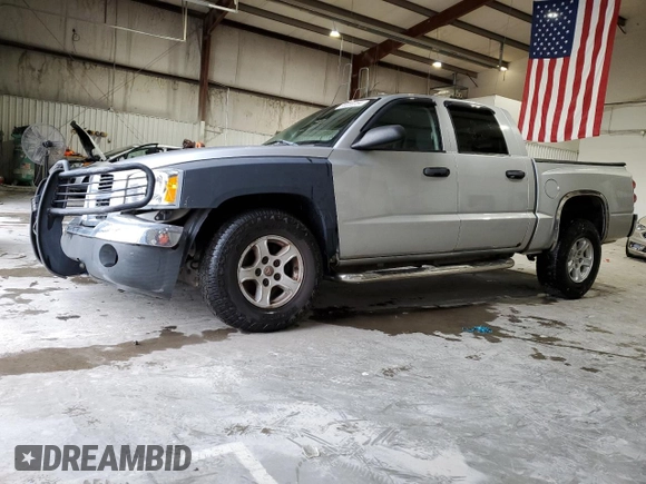 2005 Dodge Dakota SLT with VIN 1D7HE48K75S326347, listed as a Copart auction lot 80089704 with 226,165 mi miles and Salvage Title. Bid and sale history available at DreamBid. Image 1.