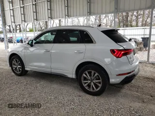 2023 Audi Q3 S line Premium with VIN WA1DECF31P1104632, listed as a Copart auction lot 50983105 with 17,579 mi miles and Salvage title. Bid and sale history available at DreamBid. Image 2.